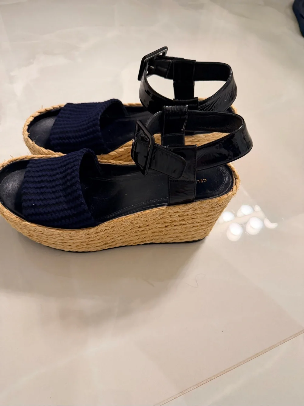 Celine platform espadrilles navy/black phoebe philo era 2014 39.5 EUC $800
